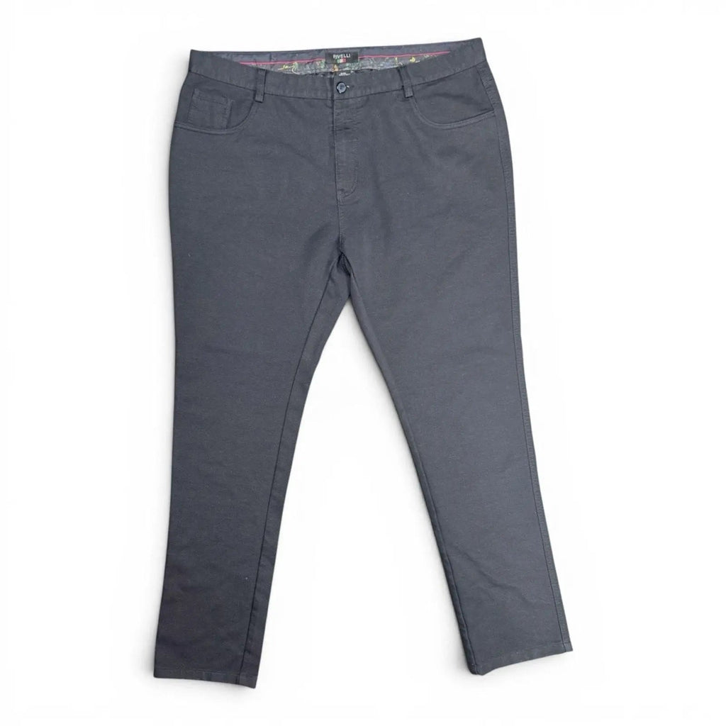 Rivelli Men's 5-Pocket Chino Pants Size 40x32 Dark Grey Rivelli