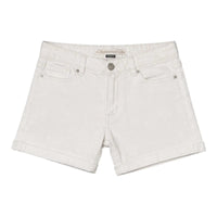 American Eagle Stretch White Denim Cuffed Shorts Size 0 American Eagle