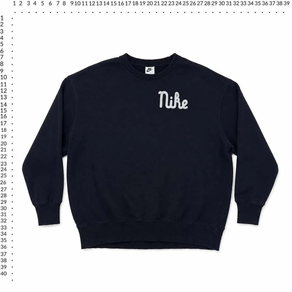 Nike Embroidered Logo Crewneck Sweatshirt Black Size L Nike