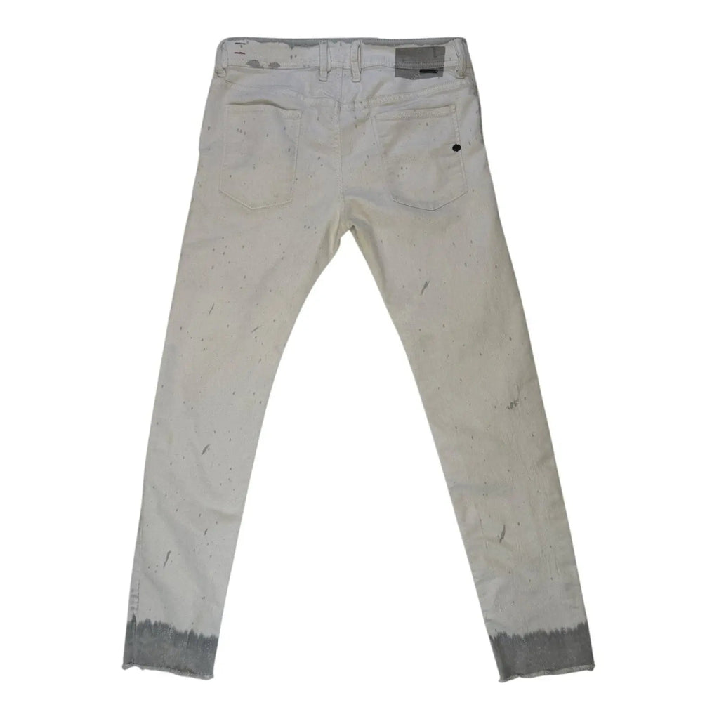 Diesel Men's Sleenker Slim Skinny Paint Splatter White Jeans Size 30 Diesel