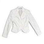 Express White Single Button Blazer with Contrast Lapel Size 0