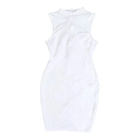 Fashion Nova White Good Attitude Mesh Cut Out Mini Dress Fashion Nova