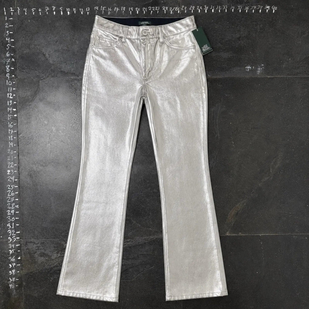 Wild Fable Metallic Silver Flare Pants Size 4 Wild Fable