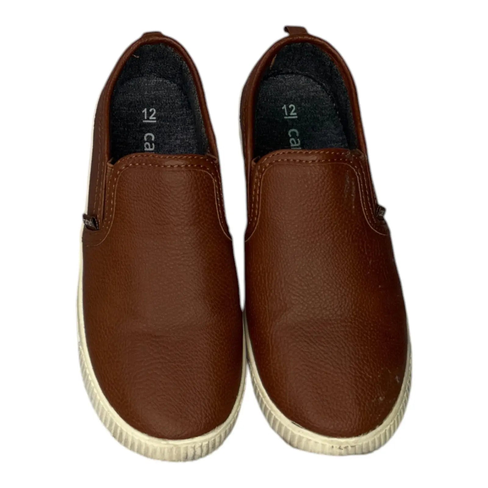 Carter's Toddler Boys Ricky Brown Faux Leather Slip-On Sneakers Carter's