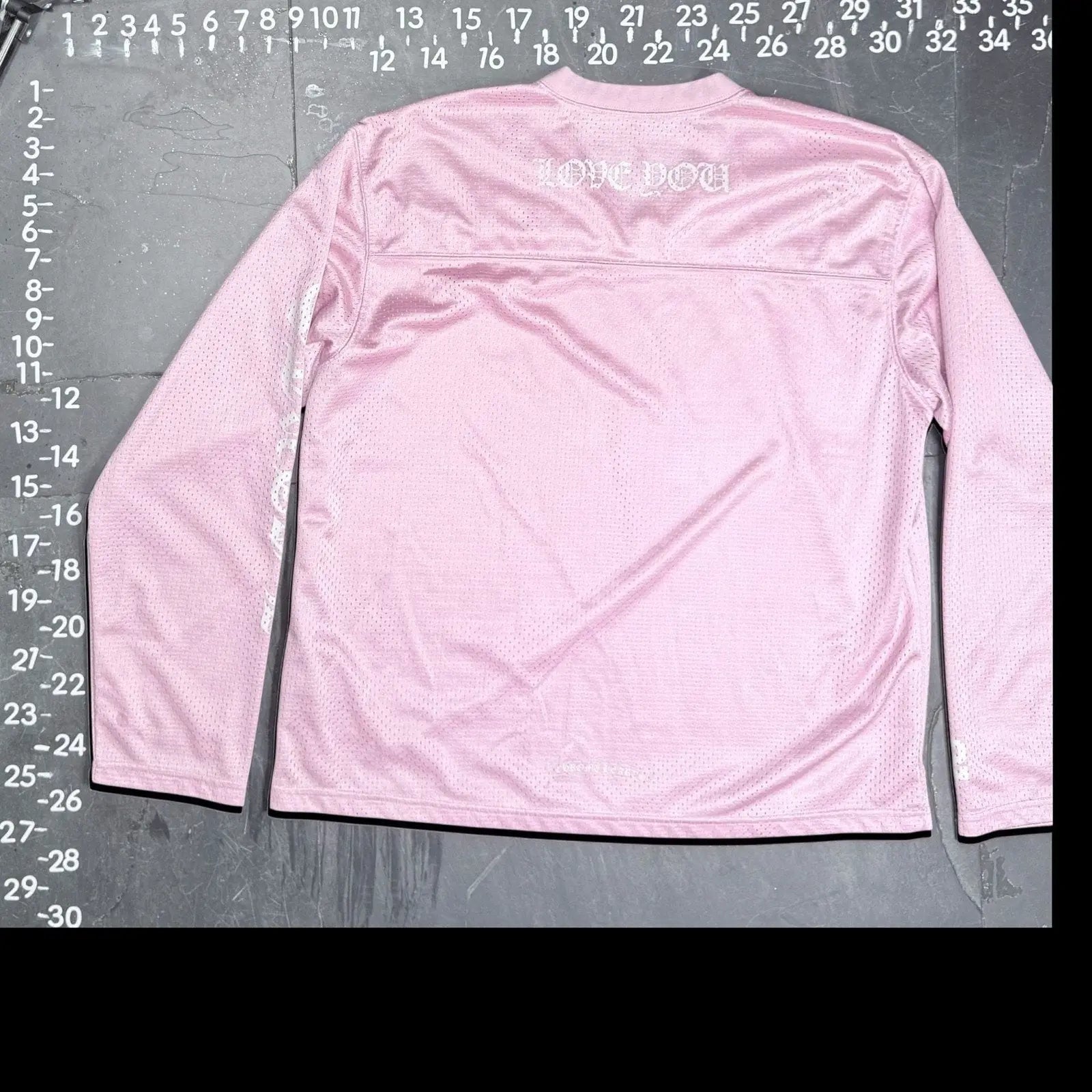 Chrome Hearts Pink 'Love You' Mesh Warm-Up Long Sleeve Jersey Chrome Hearts