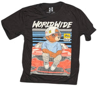 Launder Bailey OG Legend Worldwide Drip Bear Graphic T-Shirt Boy's Size 14/16 Launder + Bailey