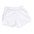 ZARA White Terry Cloth High-Waisted Raw Hem Sweat Shorts