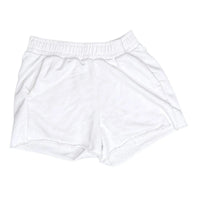 ZARA White Terry Cloth High-Waisted Raw Hem Sweat Shorts ZARA