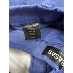 VALABASAS Royal Blue Distressed Multi-Pocket Flare Stacked Cargo Jeans VALABASAS