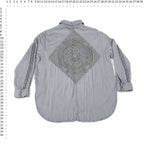 Vintage Havana Women's Gray Button Down Shirt Size M Vintage Havana