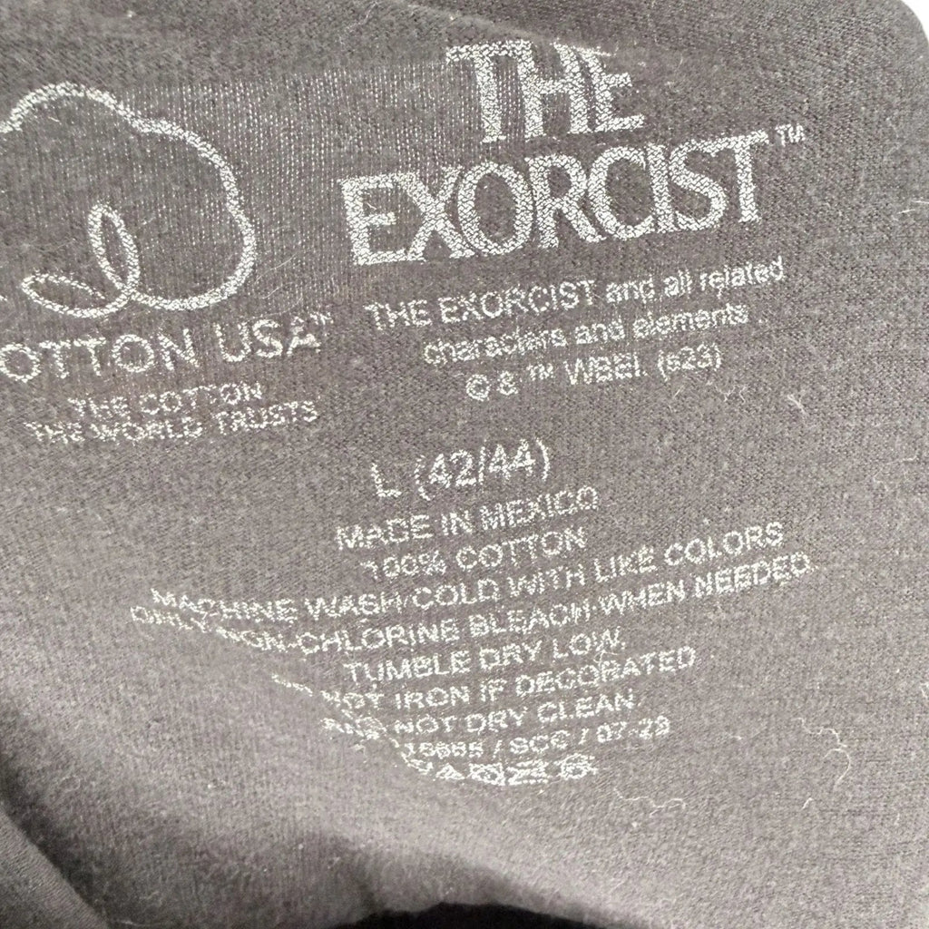 The Exorcist Men's Graphic T-Shirt Neon Green Pazuzu Statue Poster Art Black Siz The Exorcist