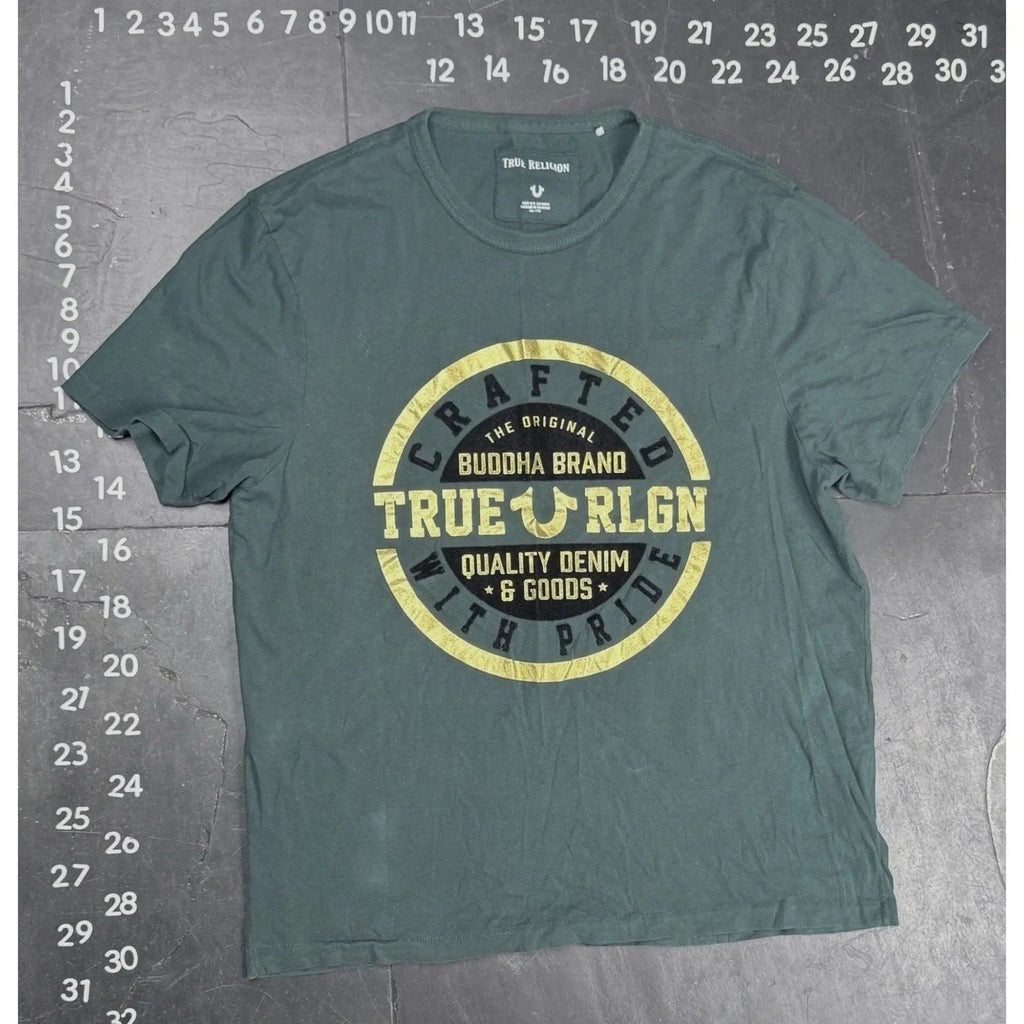 True Religion SS Crafted Graphic Tee XXL Green True Religion