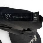 New York & Company Black Sleeveless Chain Fringe Hem Sheath Dress Size 3X New York & Company