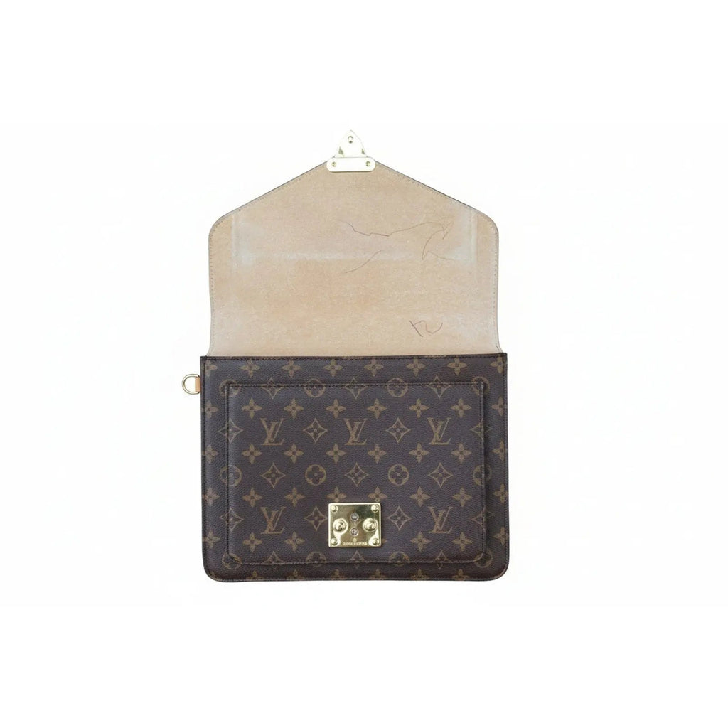 Louis Vuitton Monogram Monceau Top Handle Briefcase Bag Brown Vintage giving blooms foundation