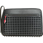 Christian Louboutin Black Spiked Leather Tablet Case Clutch Christian Louboutin