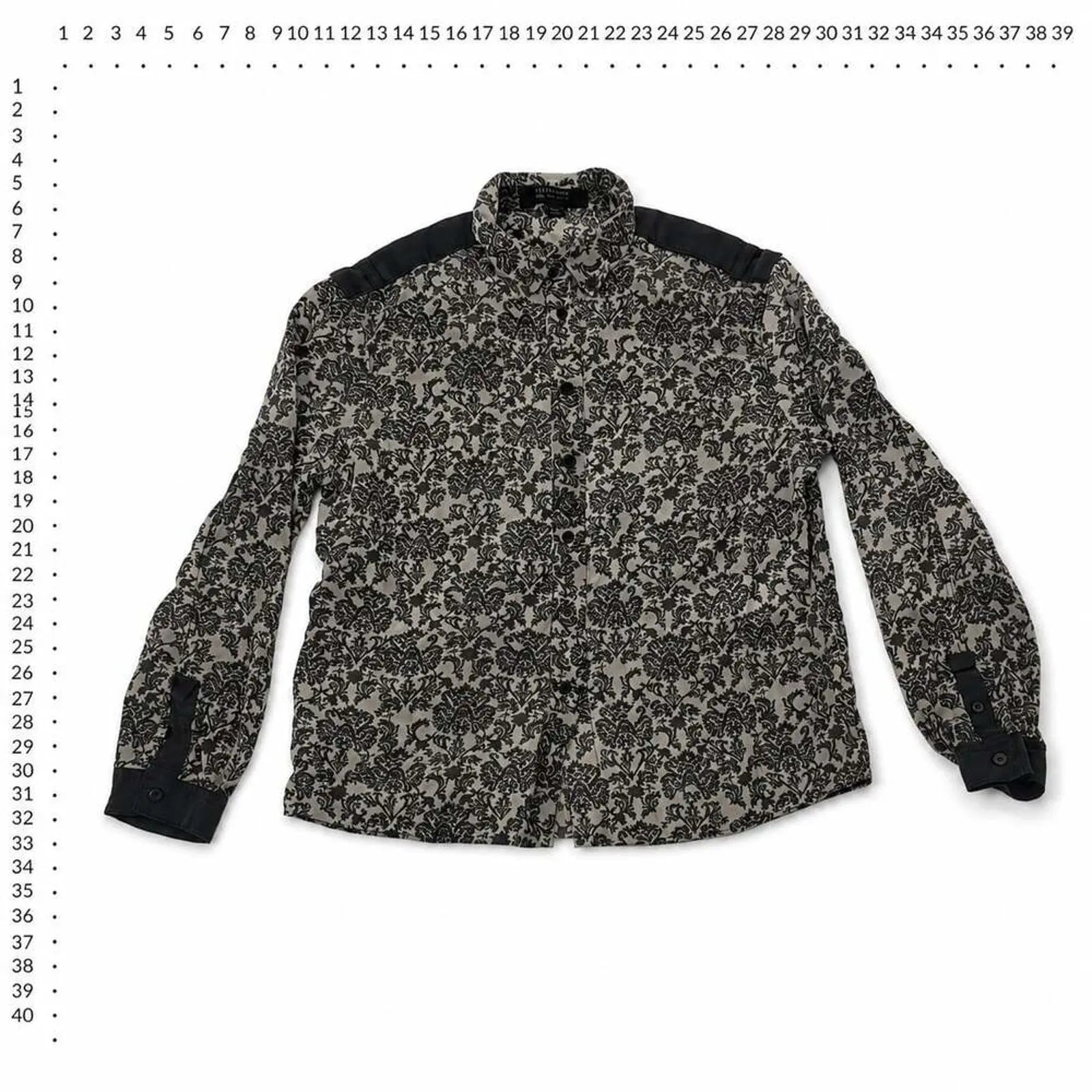 AllSaints Rivet Mercer Silk Shirt US 6 AllSaints