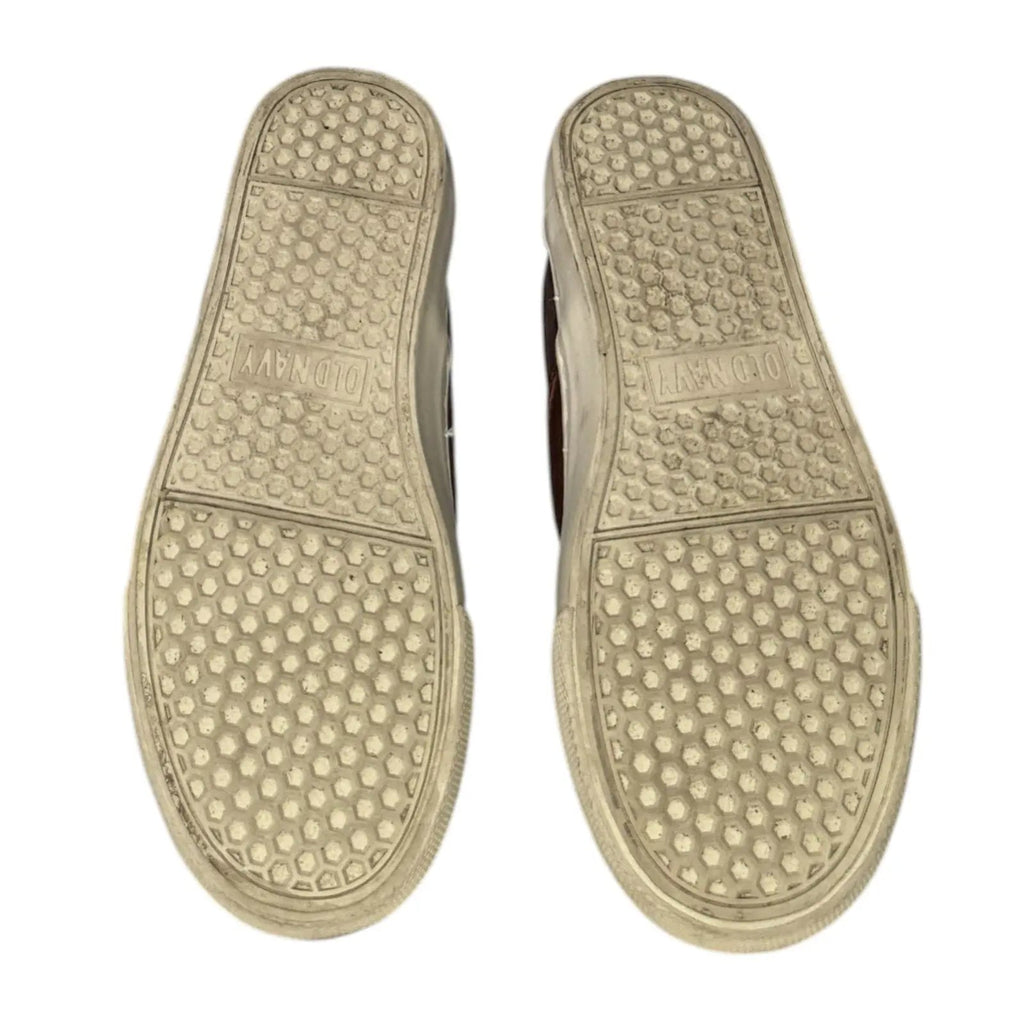 Old Navy Boys Faux-Leather Brown Slip-On Sneakers Old Navy