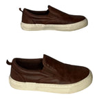 Old Navy Boys Faux-Leather Brown Slip-On Sneakers Old Navy