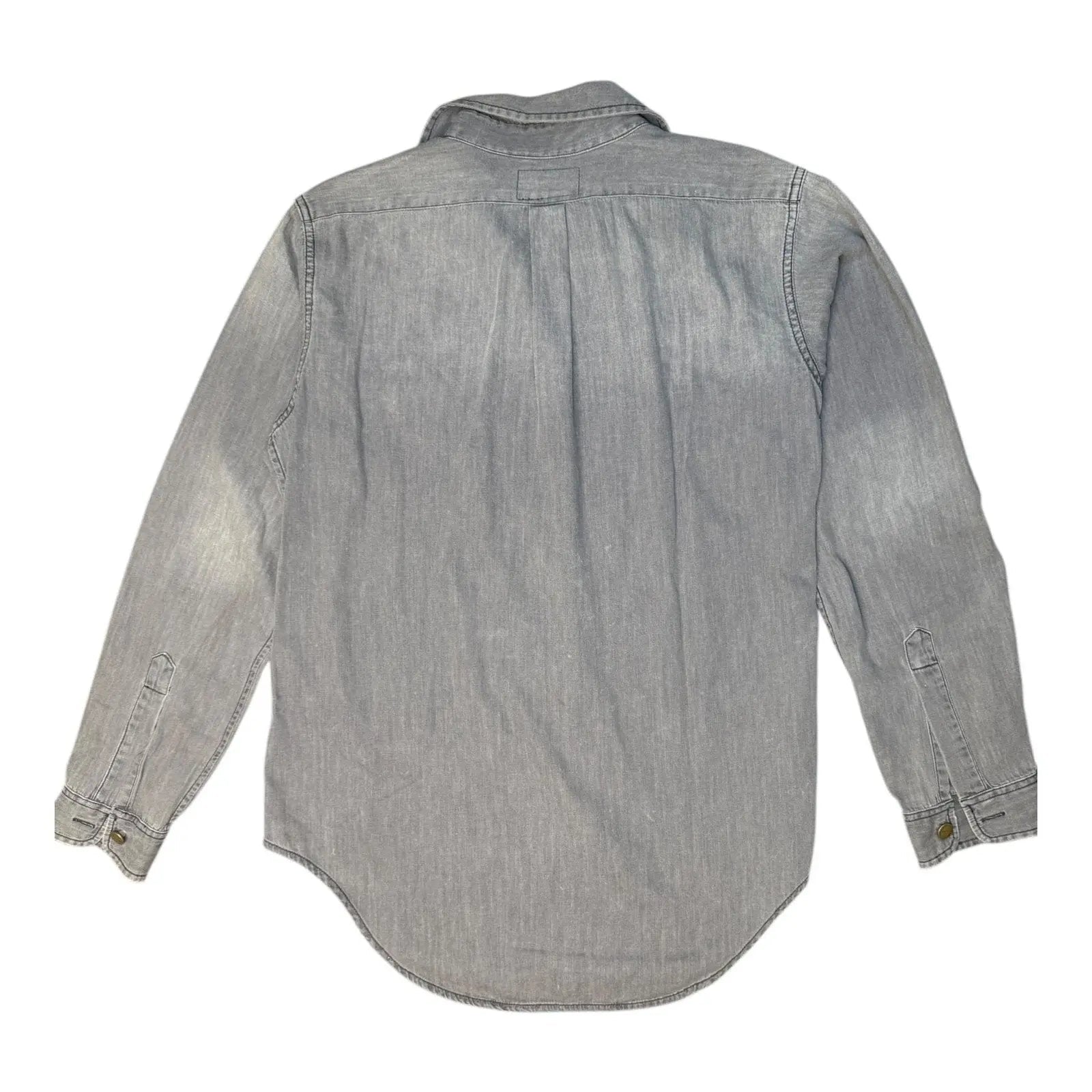 Current/Elliott The Prep School Gray Denim Button Up Shirt Current/Elliott