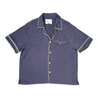Tombolo 100% Tencel Navy Blue Short Sleeve Button Down Shirt Size XL Tombolo