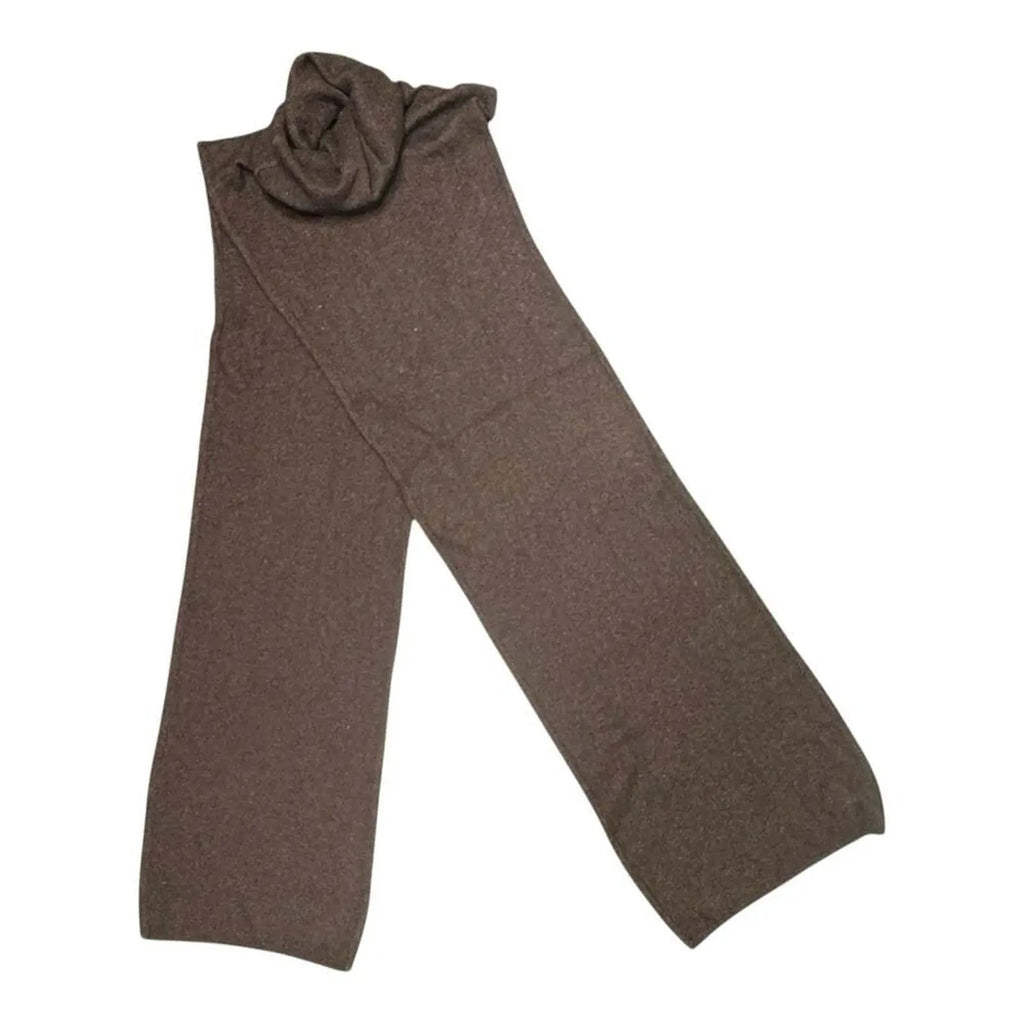 Dorina Vidoni Brown Angora Blend Knit Scarf Dorina Vidoni