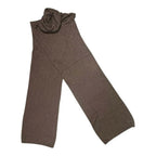Dorina Vidoni Brown Angora Blend Knit Scarf Dorina Vidoni