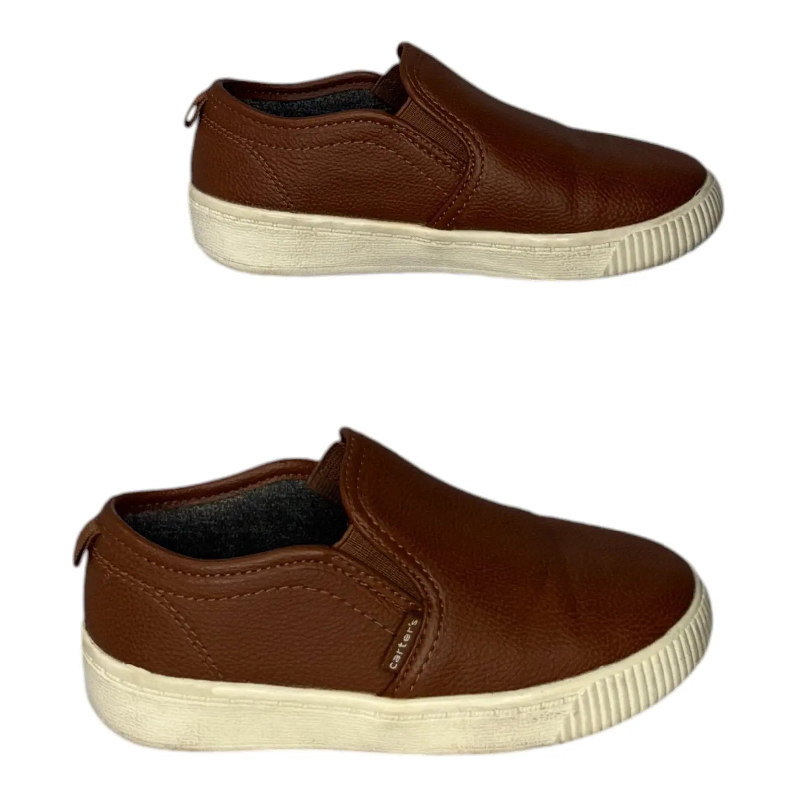 Carter's Toddler Boys Ricky Brown Faux Leather Slip-On Sneakers Carter's