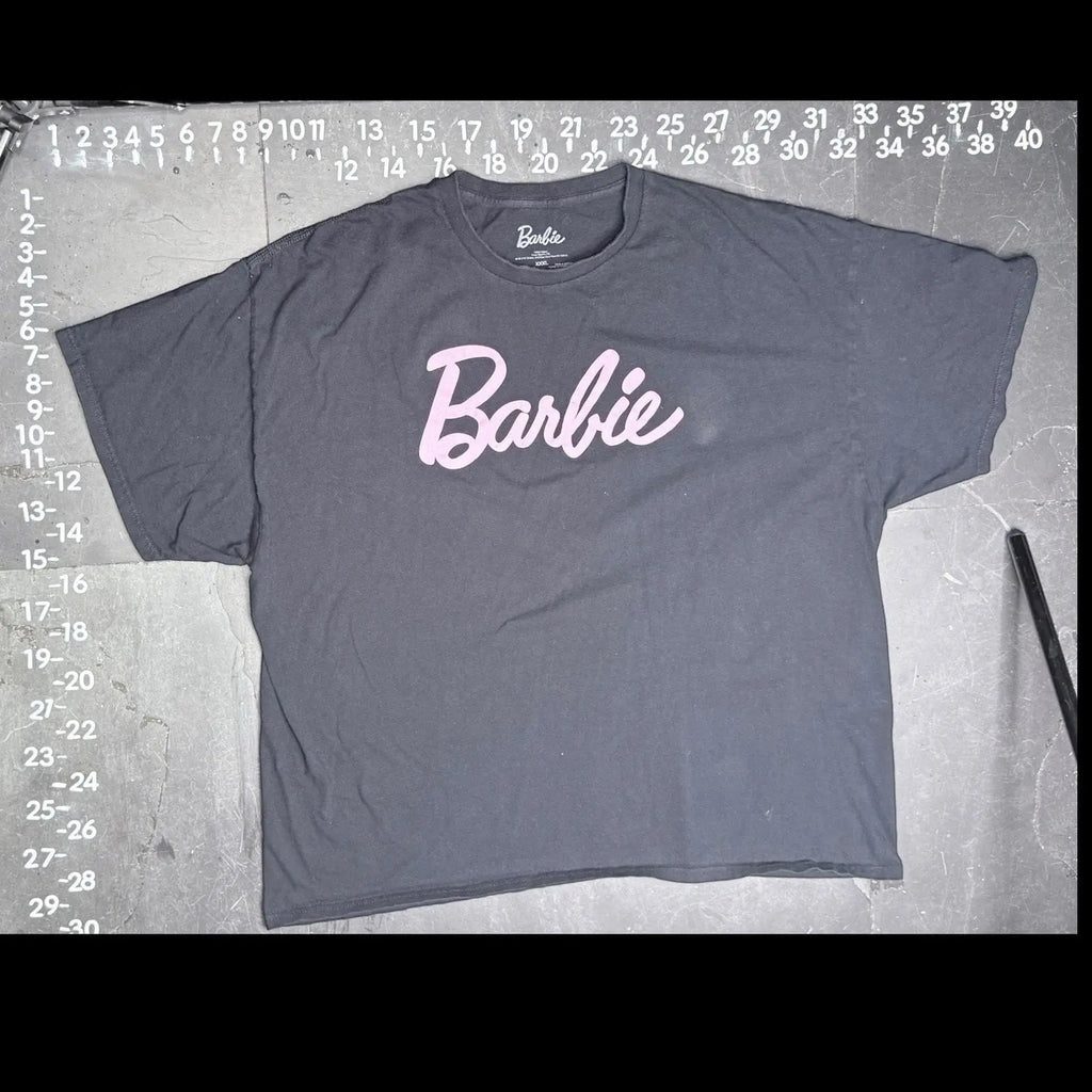 Barbie Logo Graphic T-Shirt Gray Pink XXXL Isaac Morris Mattel Mattel