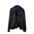 Acne Studios Nate Clean Leather Moto Biker Jacket Black Acne Studios