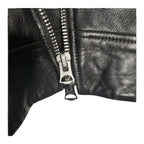 Acne Studios Nate Clean Leather Moto Biker Jacket Black Acne Studios