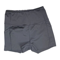 DYCE ACTIVE Women's High Waisted Biker Shorts with Pockets Dark Gray Size Medium DYCE ACTIVE