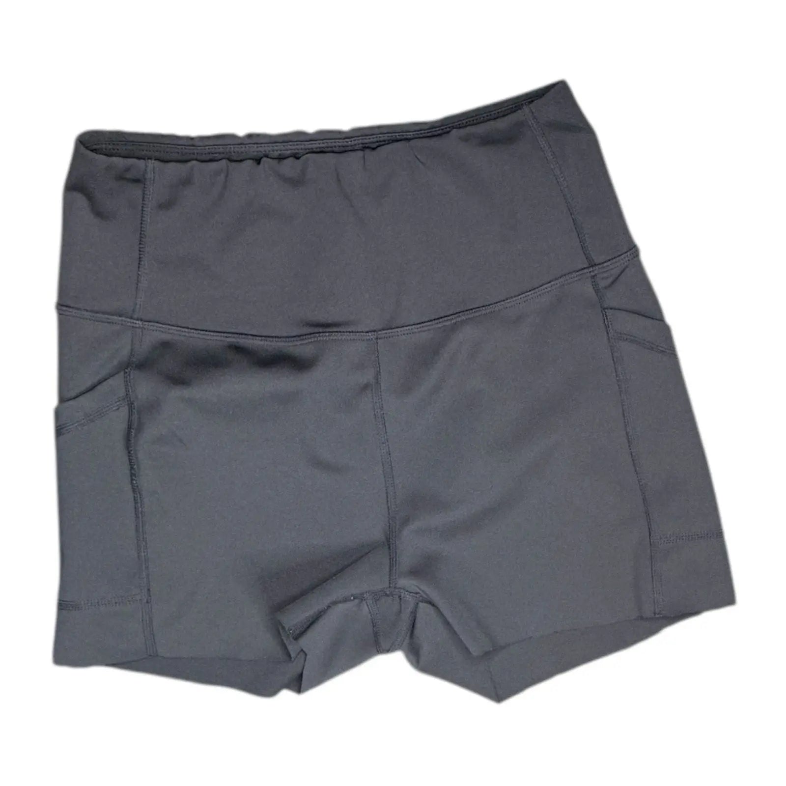 DYCE ACTIVE Women's High Waisted Biker Shorts with Pockets Dark Gray Size Medium DYCE ACTIVE