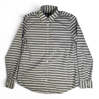 Banana Republic Grey and White Striped Cotton Button Down Shirt Size XS Banana Republic