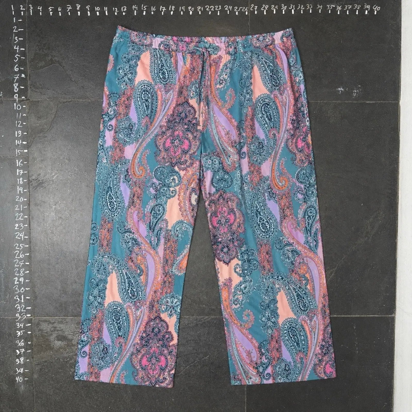 Soft Surroundings Paisley Print Drawstring Lounge Pants Soft Surroundings