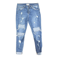 Cello Women's Size 3 Distressed Rip and Repair Mid Rise Skinny Jeans Cello