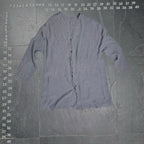 J. Jill Grey Lightweight Crinkle Knit Button Front Cardigan Sweater J. Jill