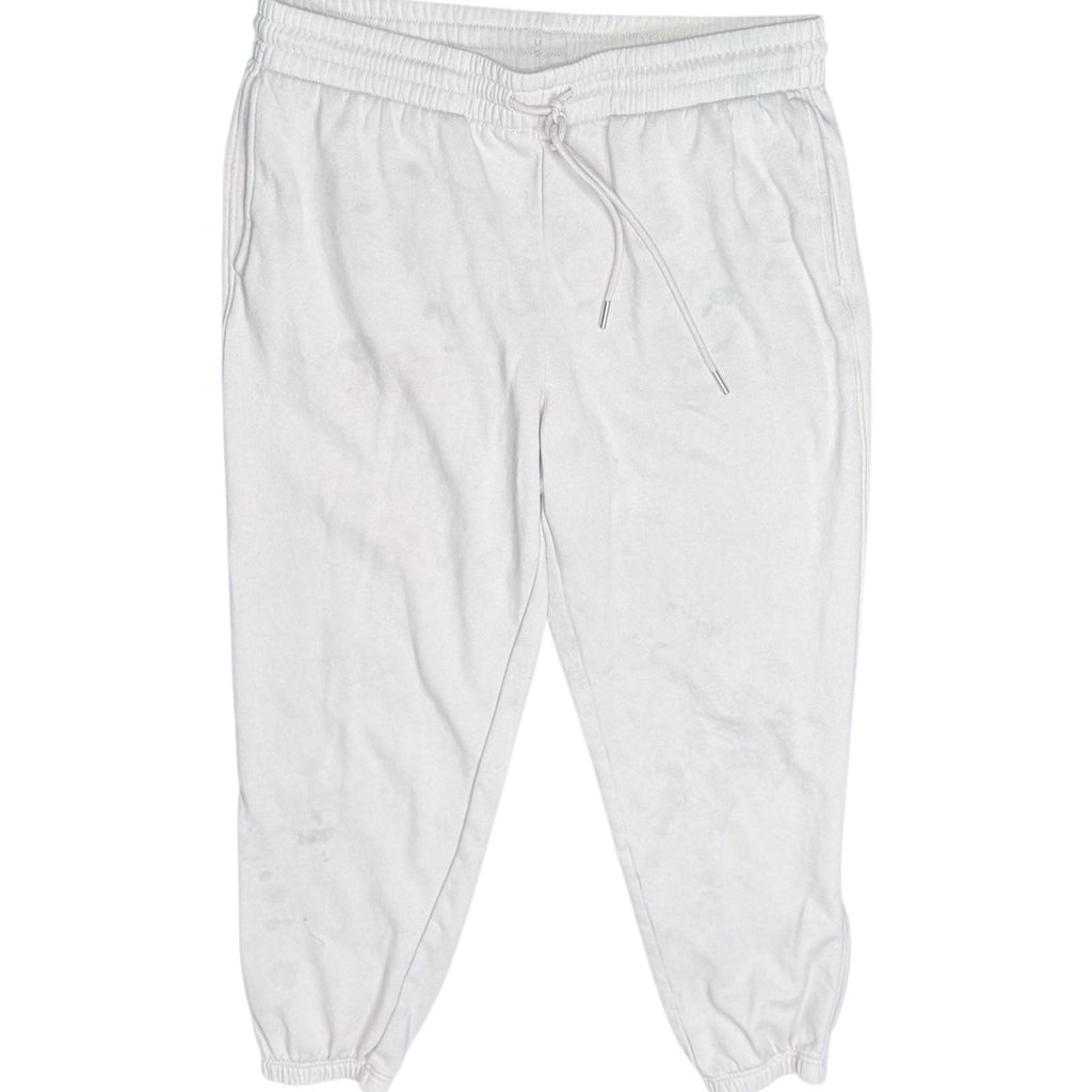 Pinko White Cotton-Viscose Drawstring Jogger Sweatpants