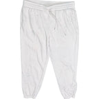 Pinko White Cotton-Viscose Drawstring Jogger Sweatpants