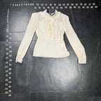 Obzee New York Silk Wool Ruffle Blouse Size 40 Obzee New York