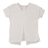Bally Total Fitness V-Neck Short Sleeve Open Back T-Shirt