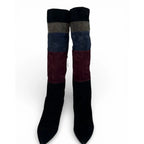 Nine West Toprank Colorblock Suede Stiletto Knee High Boots Nine West