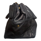 Yves Saint Laurent Vintage Black Textured Leather Downtown Tote Bag Yves Saint Laurent