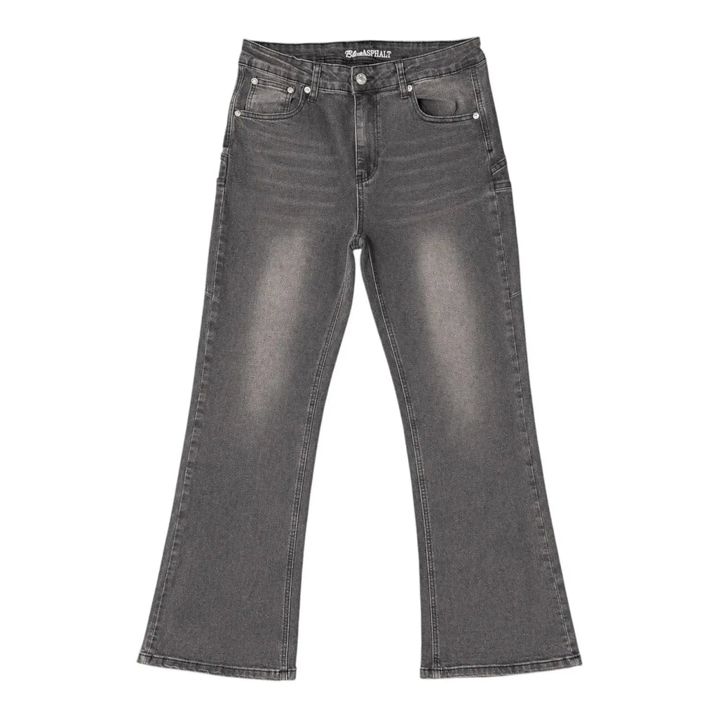 Blue Asphalt Star Back Pocket Flare Jeans Size L Blue Asphalt