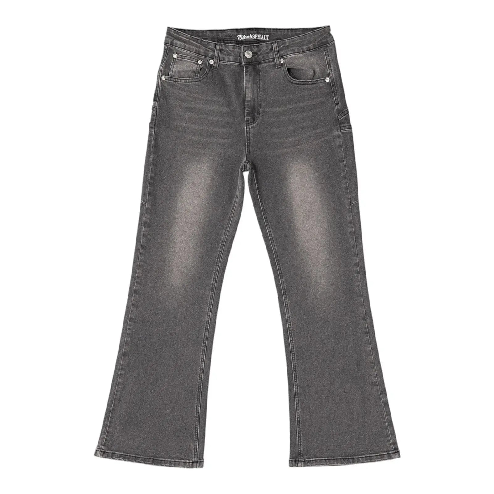 Blue Asphalt Star Back Pocket Flare Jeans Size L Blue Asphalt