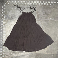 H&M Black Crinkled Tiered Halter Neck Mini - O.M.T.HRIFT