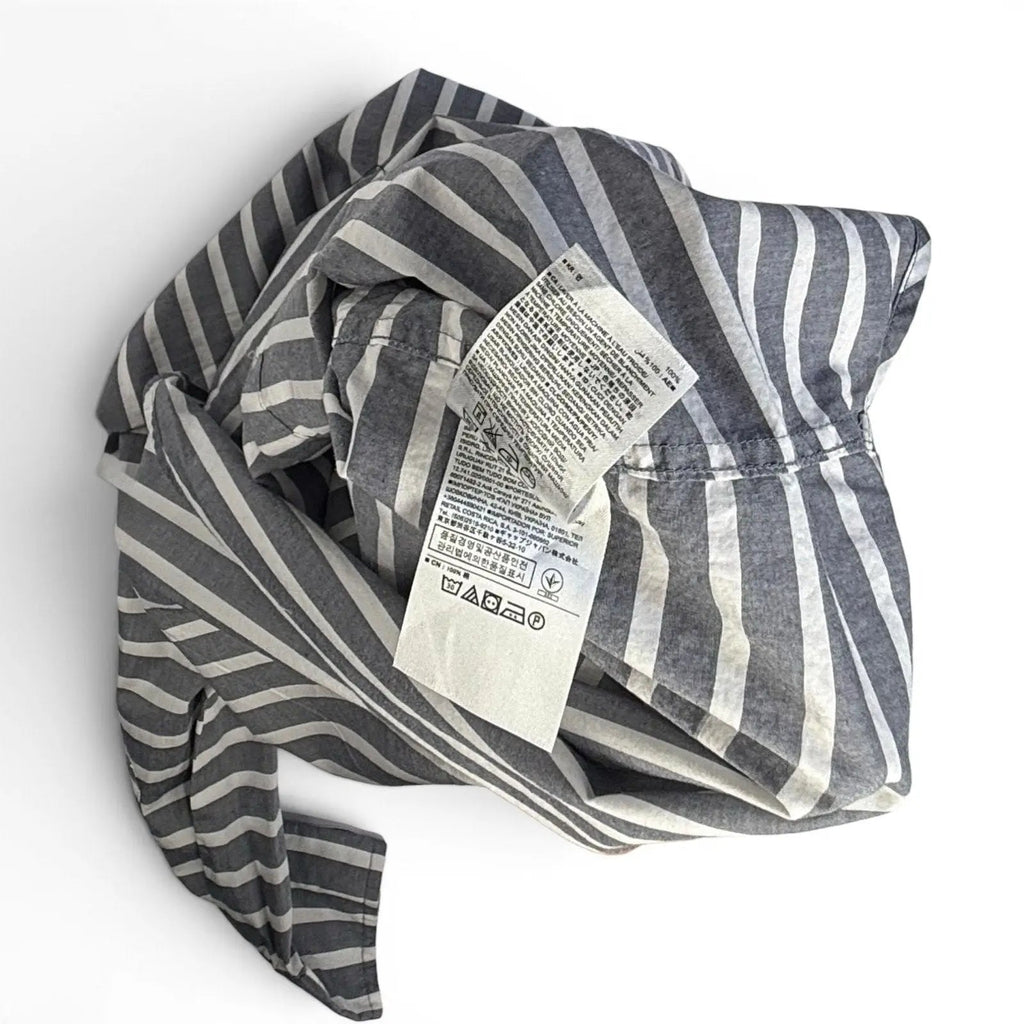 Banana Republic Grey and White Striped Cotton Button Down Shirt Size XS Banana Republic