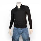 The Kooples Sport Men's Black Long Sleeve Knit Henley Sweater The Kooples