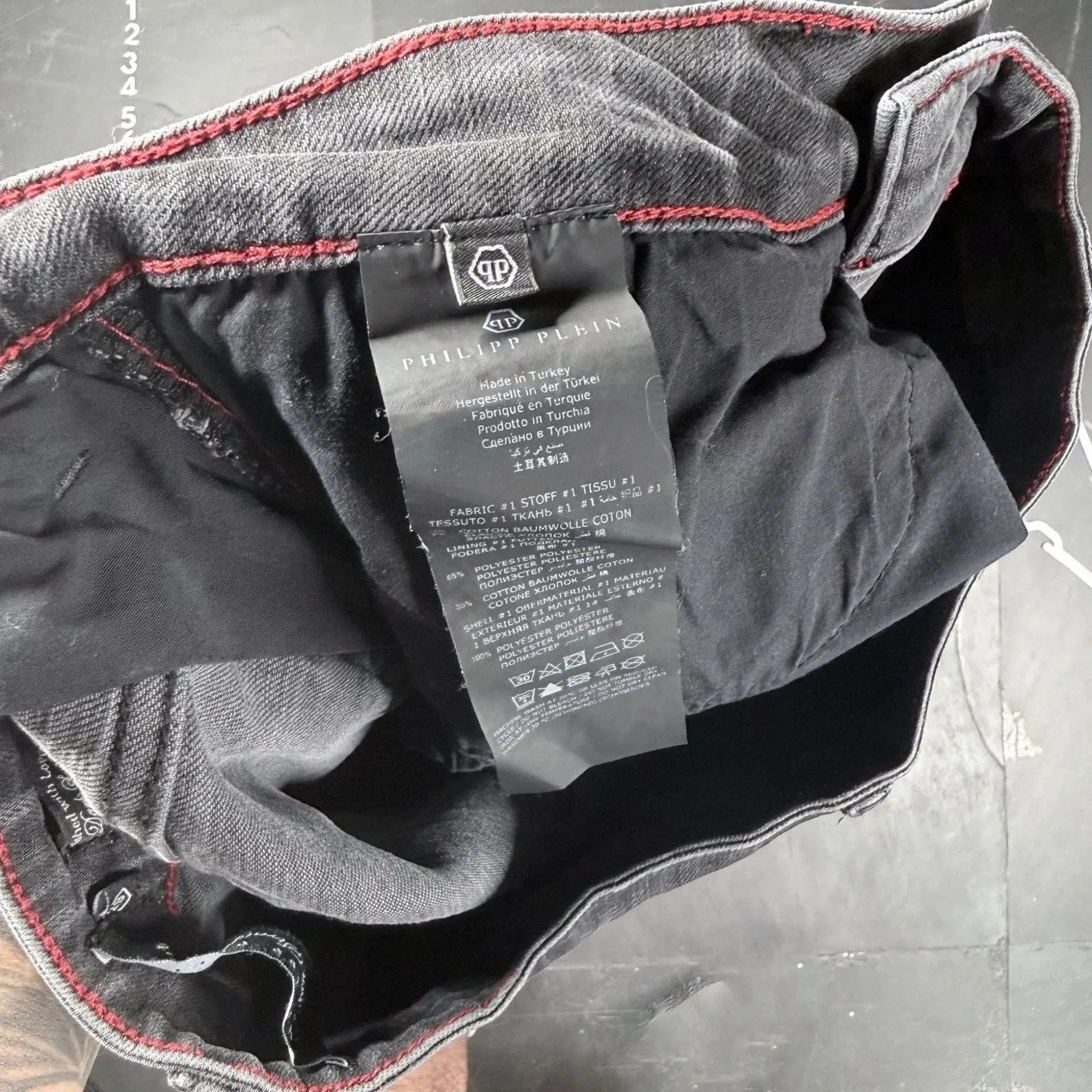 Philipp Plein Super Straight Cut Dark Soul Jeans Size 29 Philipp Plein