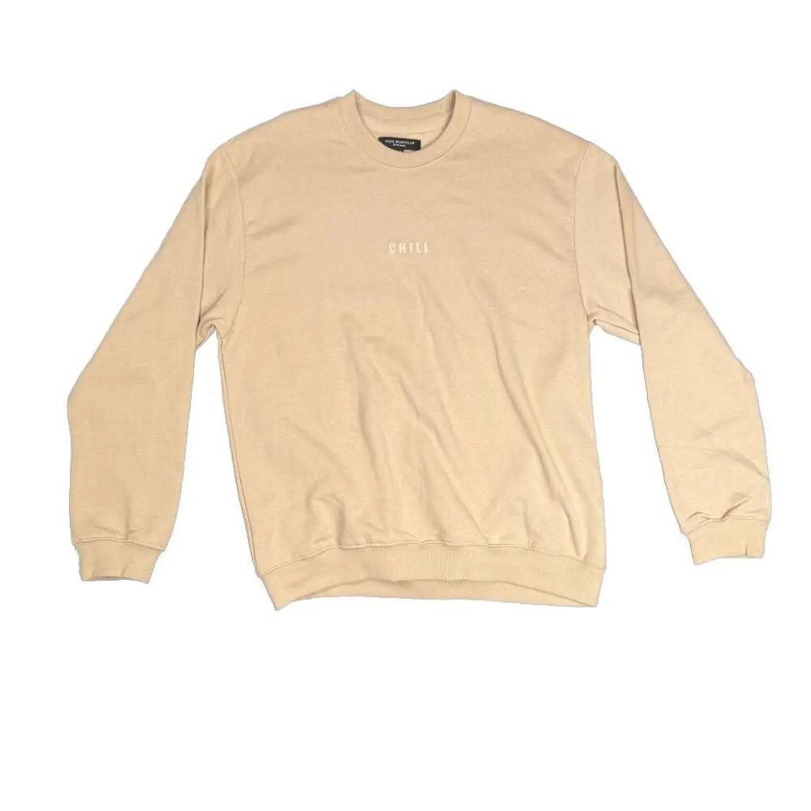 Vox Populi Chill Graphic Sweatshirt Tan Size Medium Vox Populi