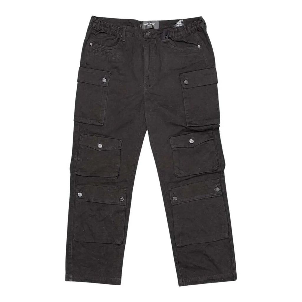 Homme + Femme Black Multi-Pocket Cargo Pants Size 36 Homme + Femme